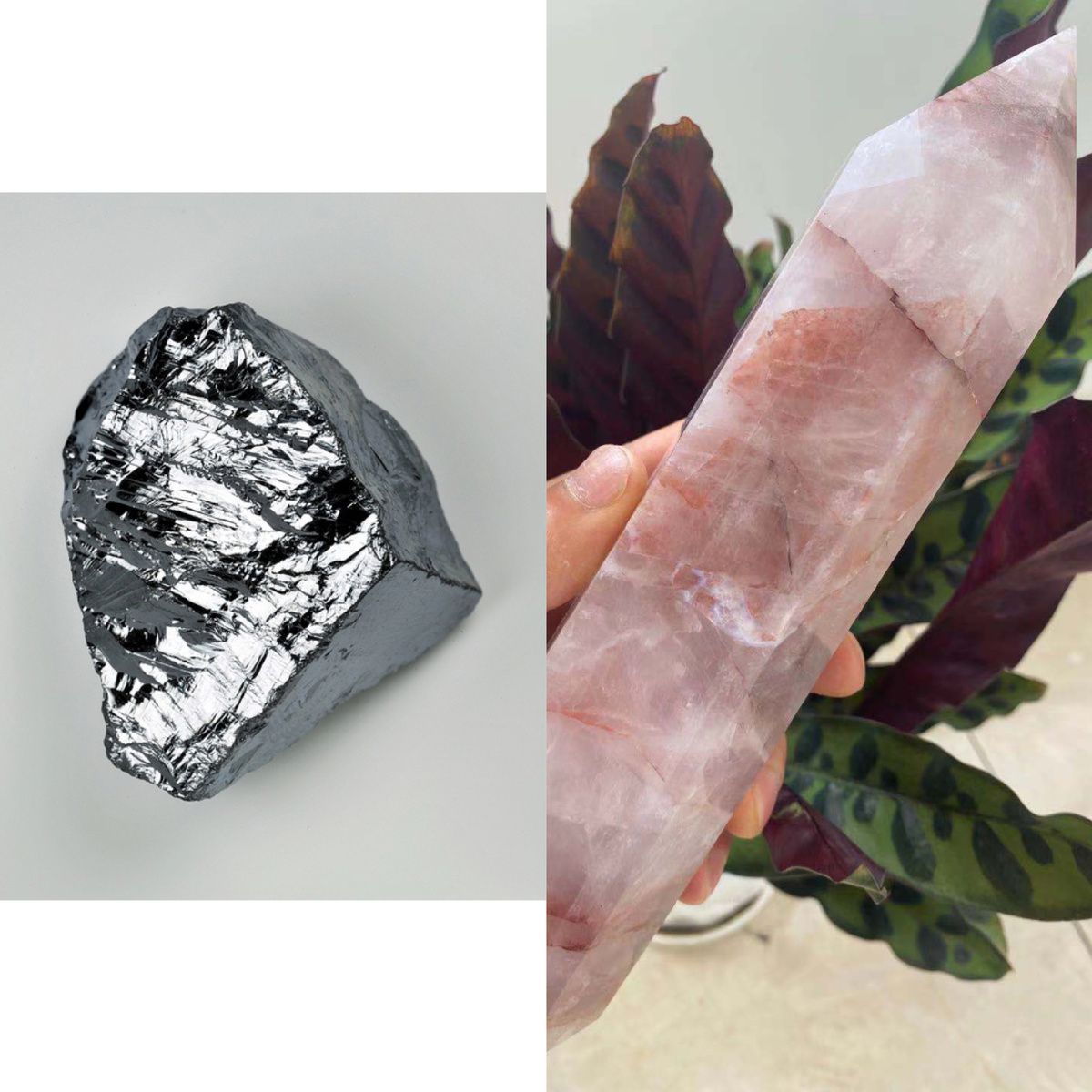 На первом фото кремний. На втором фото камень из натурального красного желатинового кристалла