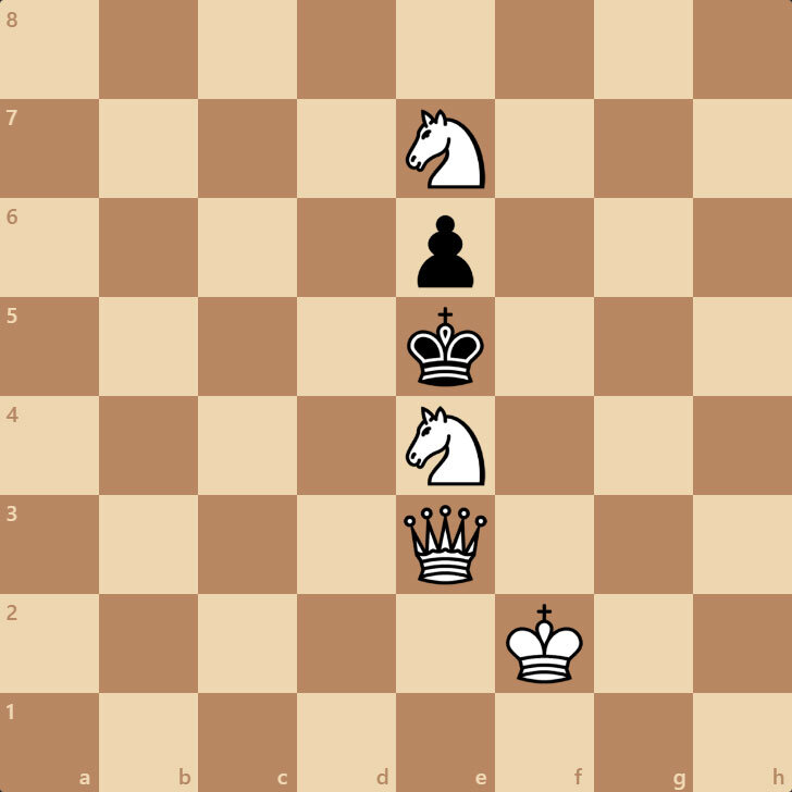 Белые ходят и матуют черных в 2 хода