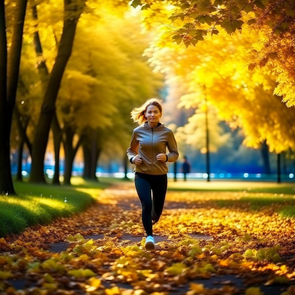 Точно в срок появилась девушка-бегунья (Изображение создано в нейросети "Кандинский" для канала "Короткая жизнь в Дзене")