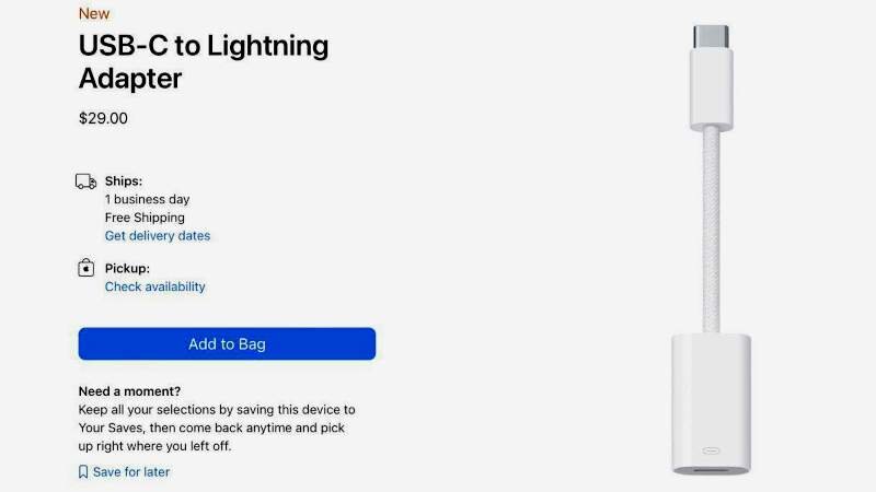 Переходник на USB от Apple