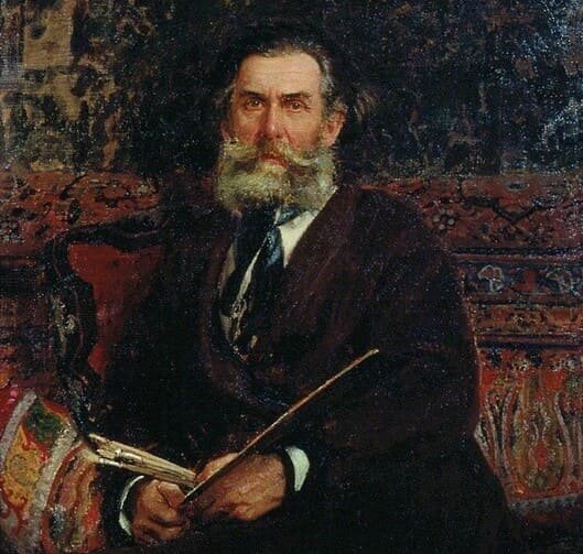 Фрагмент картины «Портрет Боголюбова» Ильи Репина. 1876