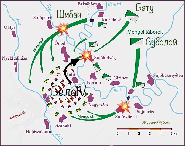 Битва при молодях карта