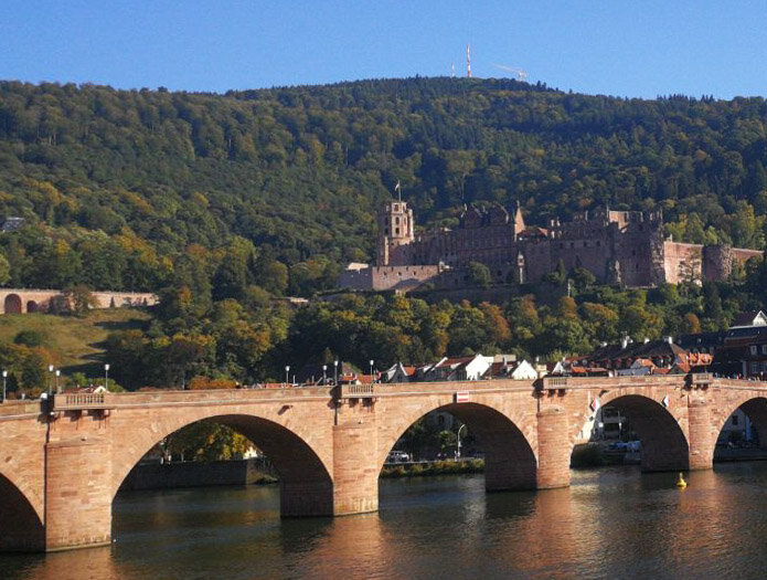 Вид на руины замка в Хайдельберге