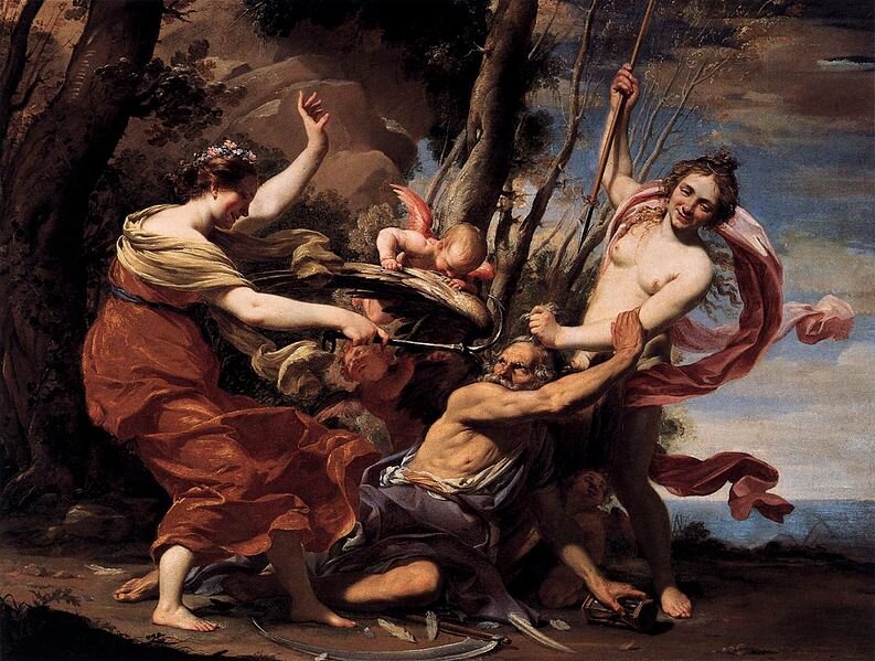 Симон Вуэ. Отец-Время, побежденный Верой, Надеждой и Красотой. 1627