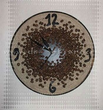 Поделки из кофейных зерен своими руками — оригинальные часы