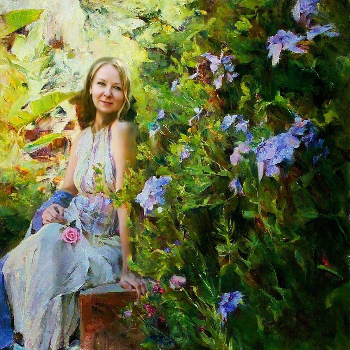 Фото картины девушка. Художник Michael Garmash.