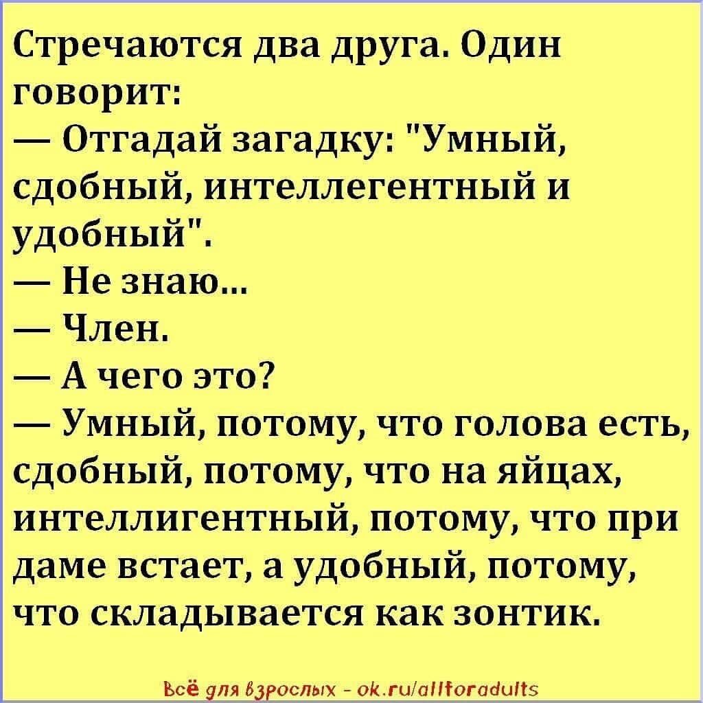 Анекдоты свежие