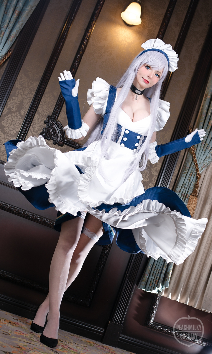 Горничная 18. Косплей горничная Белфаст. Azur Lane Белфаст косплей. PEACHMILKY София. Косплеер PEACHMILKY.