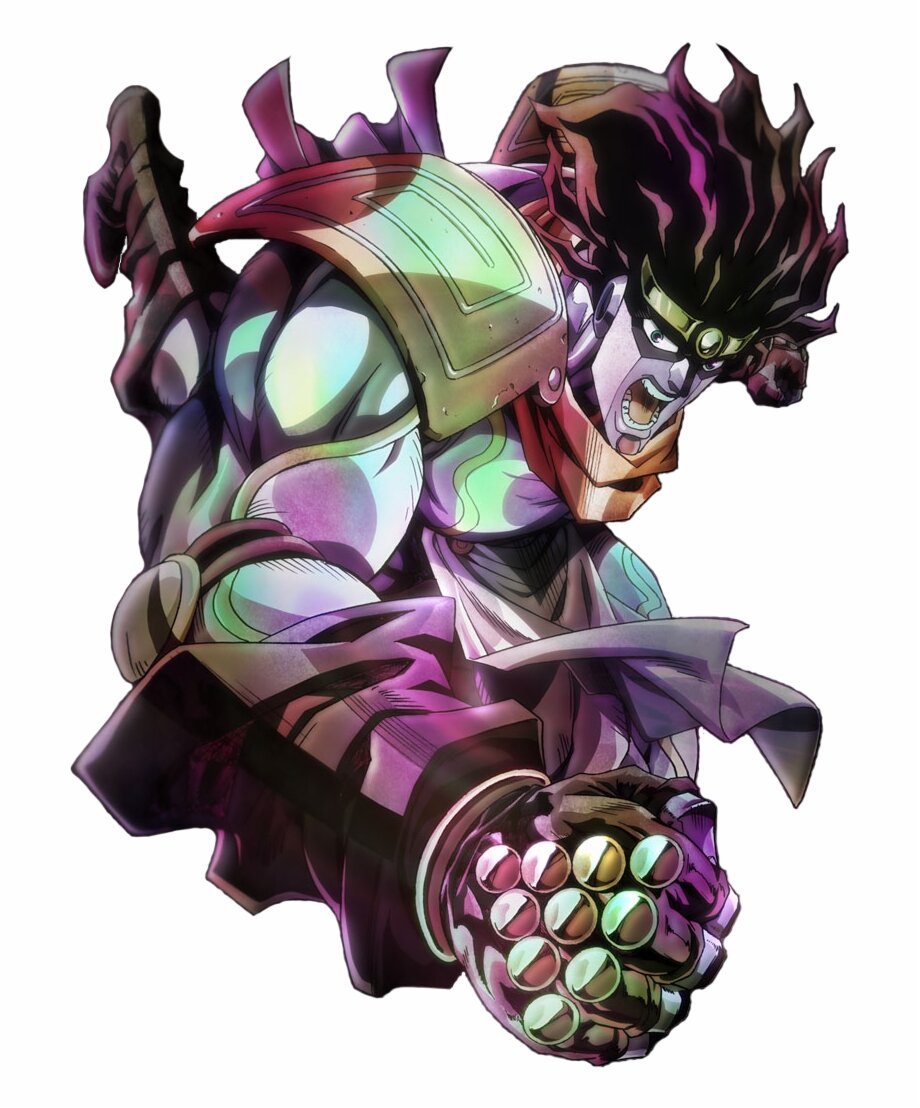 Самый сильный джоджо. Стенд Джоджо Star Platinum. Jojo Стар платинум. Станд жожо Стар платинум. Стенд Джо Джр Стар птатинум.