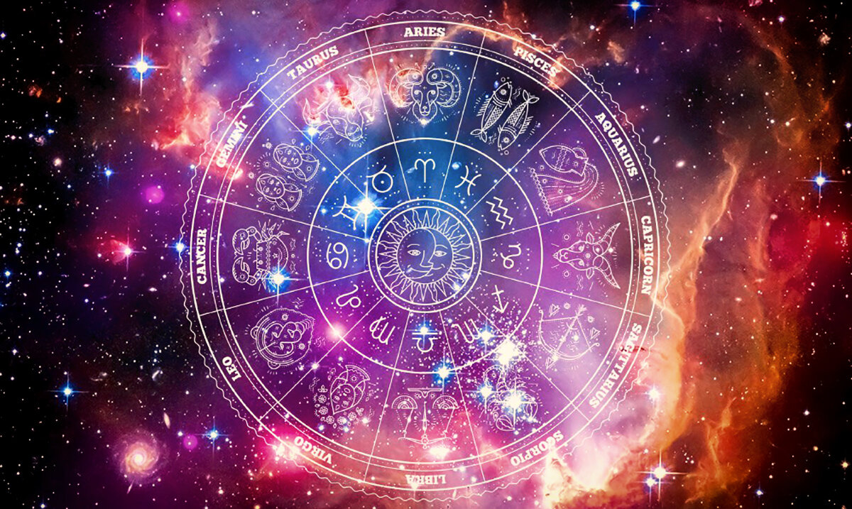 Астрология. Космос астрология. Астрологический фон. Круг зодиака.
