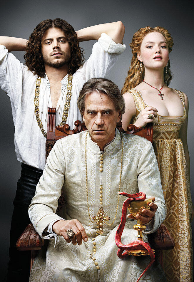 "Борджиа". Страна  США, Венгрия, Ирландия, Канада. Год 2011-2013. Количество сезонов 3. Жанр  драма, мелодрама, криминал, история. Рейтинг Кинопоиска 7.9.