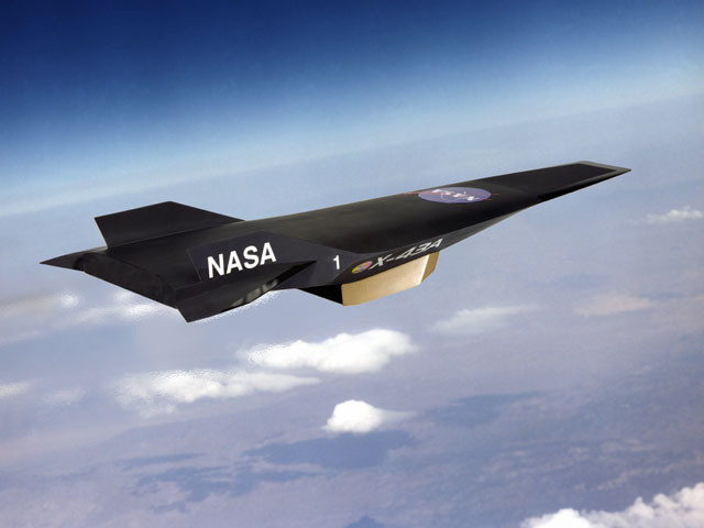 Реактивный самолет NASA X-43. Фото: Исследовательская группа X-43A, DFRC, NASA.