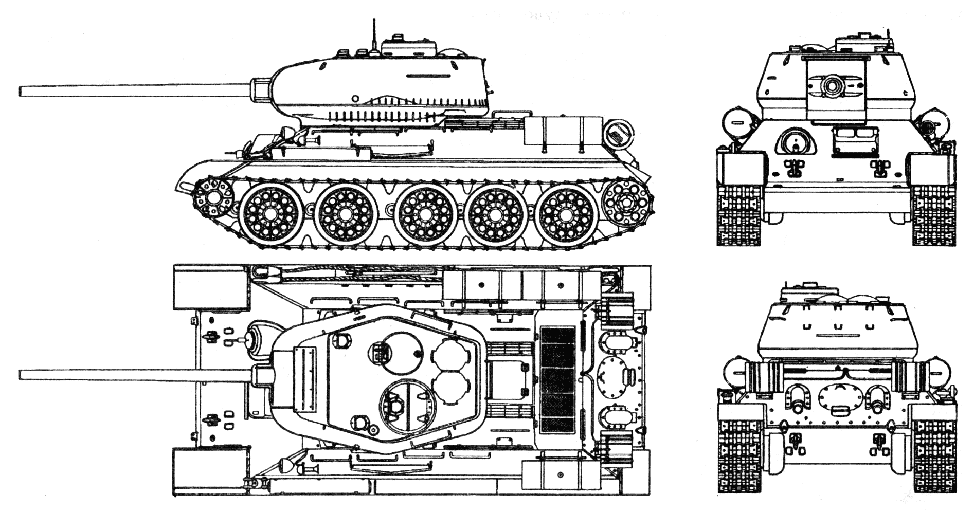 Т 34 нарисовать спереди