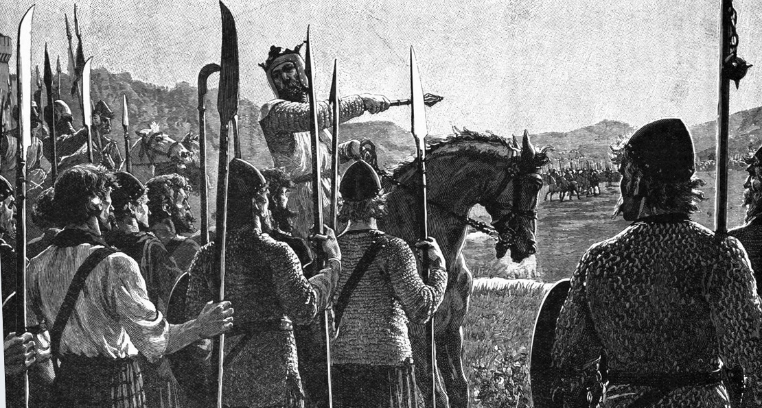 Роберт Брюс перед боем с англичанами