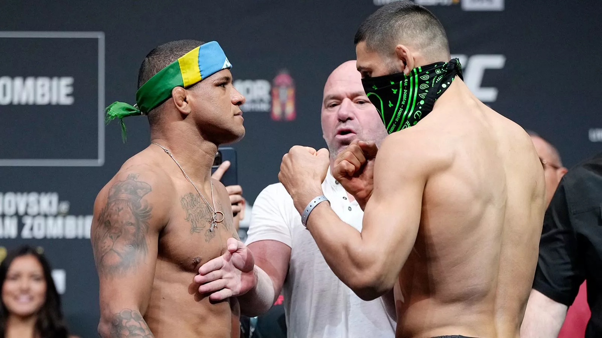 Битва взглядов Хамзата и Гилберта.