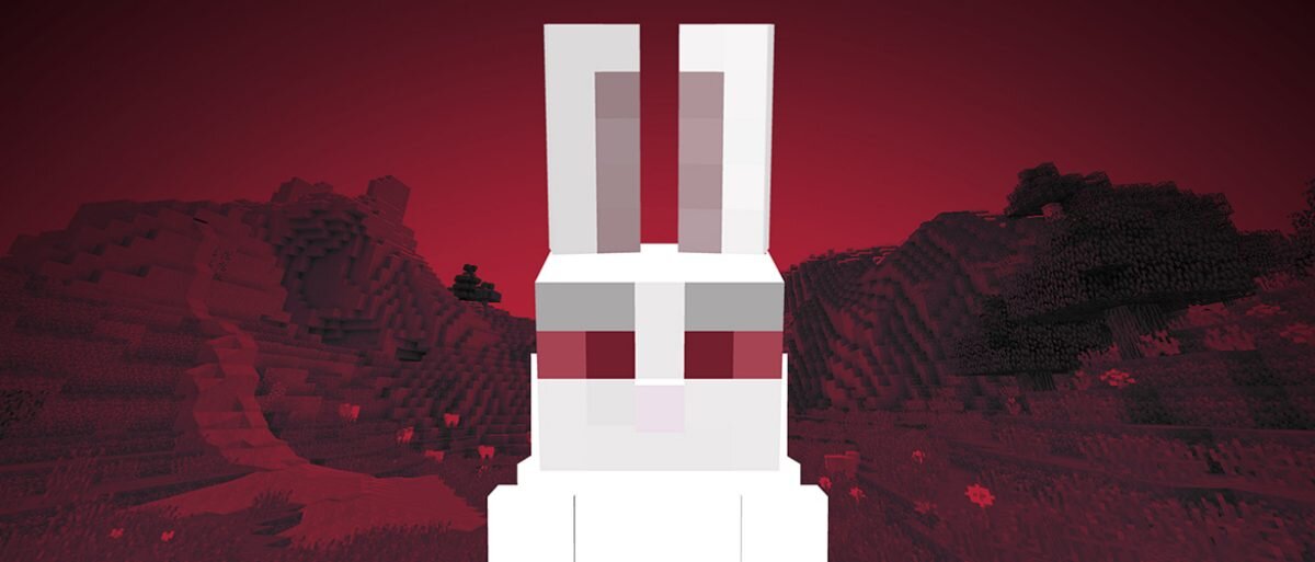 Minecraft killer. Белый кролик в МАЙНКРАФТЕ.