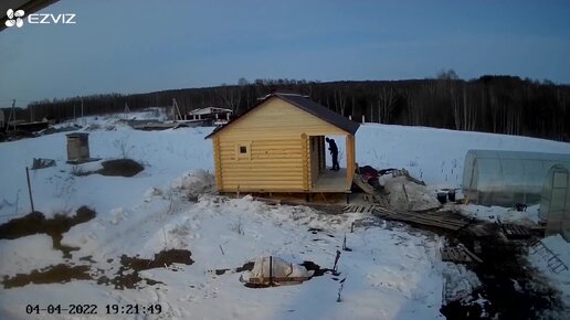 Сруб бани из бревна | Баня 4х5 с террасой 1,5х5 под ключ