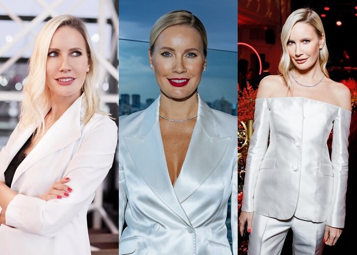 Елена Летучая в нарядах белого цвета