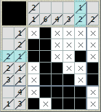 Этап решения японского кроссворда №6