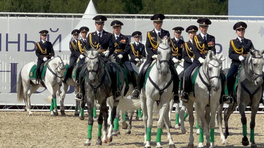 Конный котильон в исполнении конной полиции: показательная программа парадного выезда
