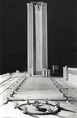 Германия. Проект небоскреба в Гамбурге, 1940 год, архитектор Константин Гучов