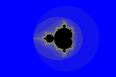 Одно из представлений множества Мандельброта — фрактала с бесконечным самоподобием.