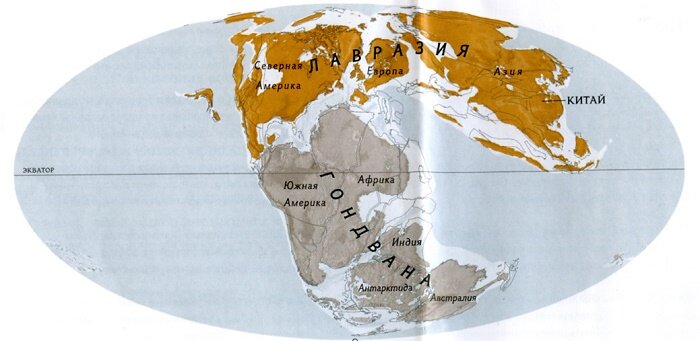 Лавразия и гондвана картинки
