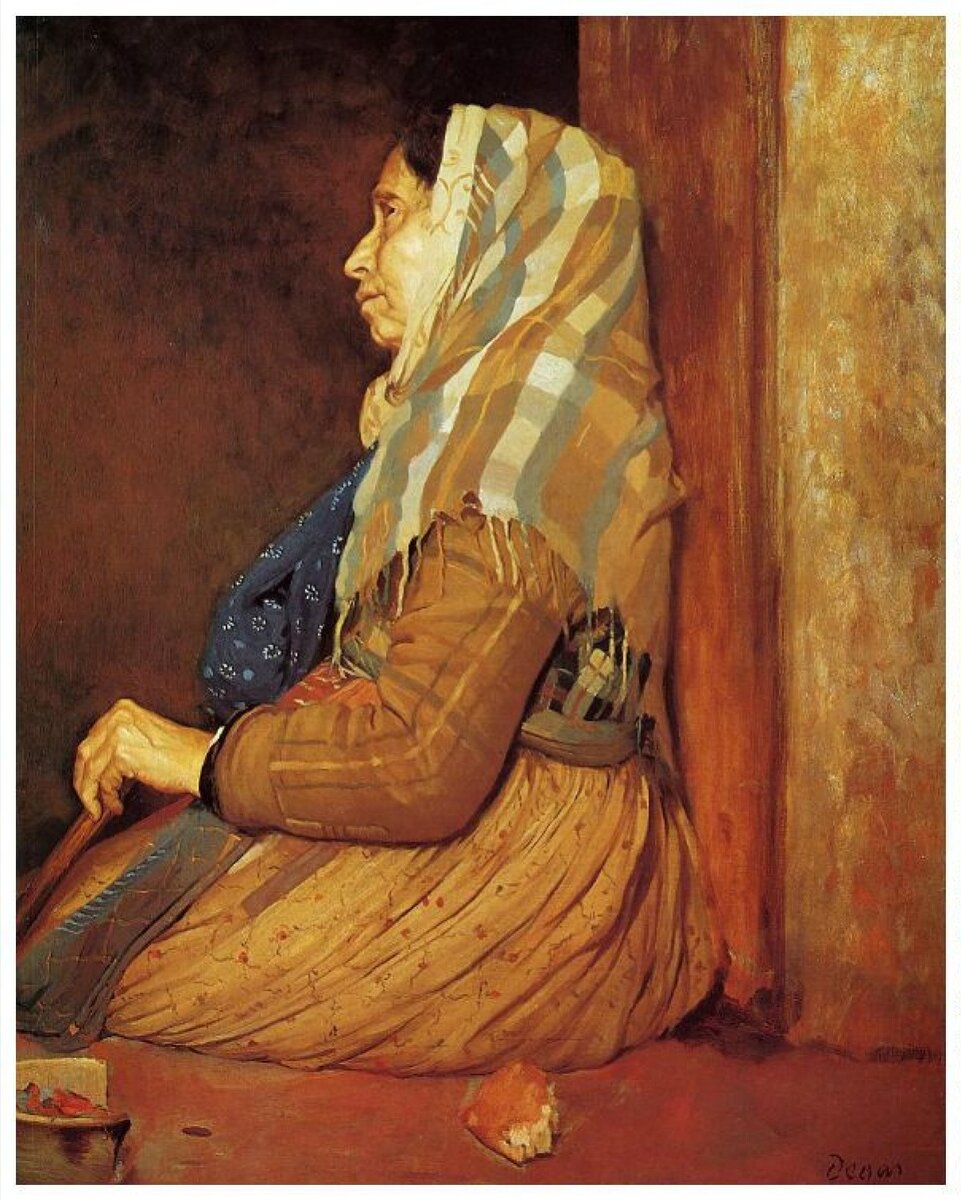 Эдгар Дега. "Римская нищенка". (1857)