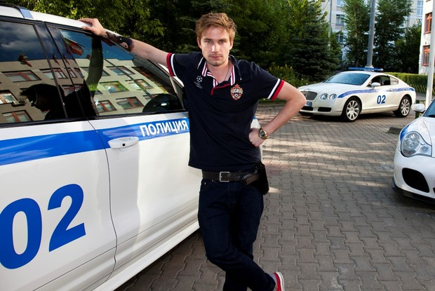 Петров на съемках "Полицейский с Рублевки"