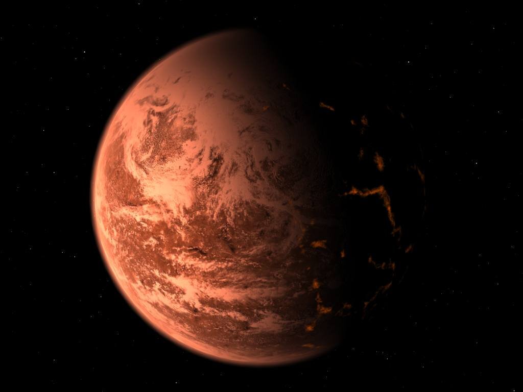 Суперземля Gliese 876 d в представлении художника (фото nsf.gov)