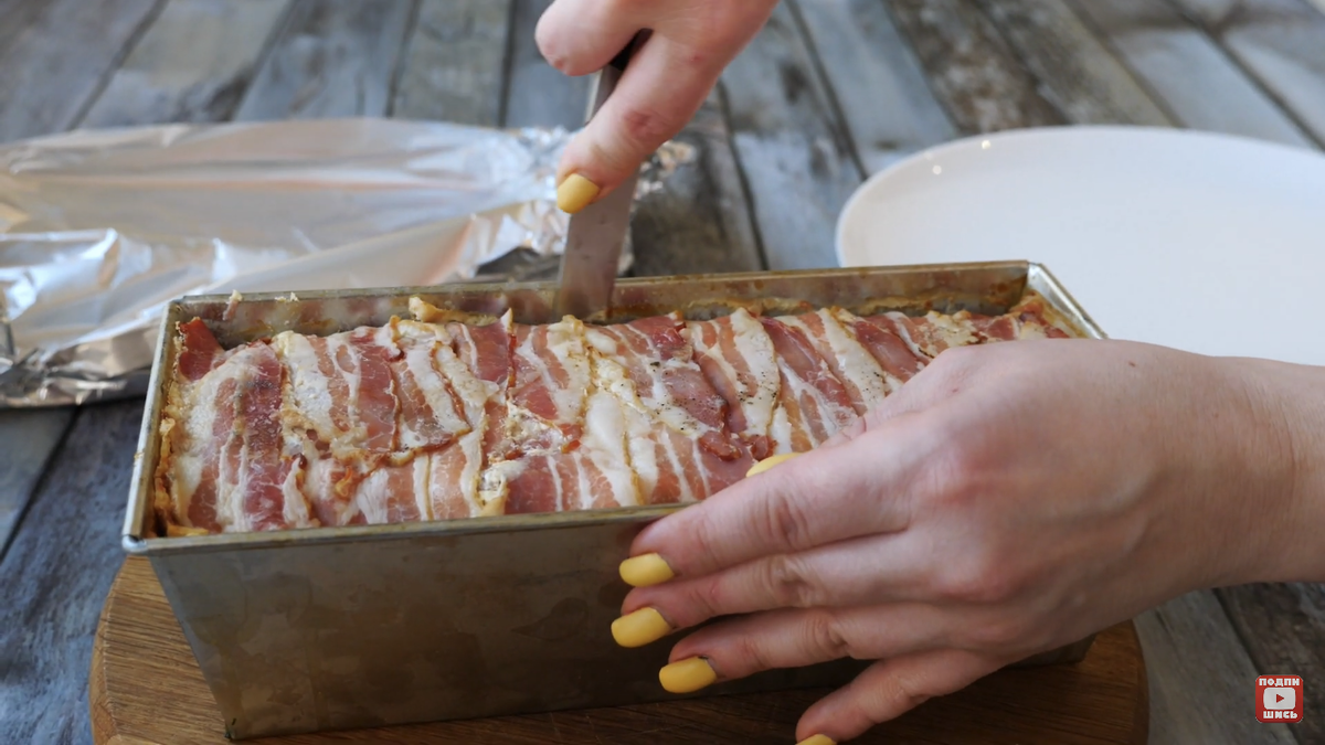 Интересная закуска на Новый год. Мясной хлеб
