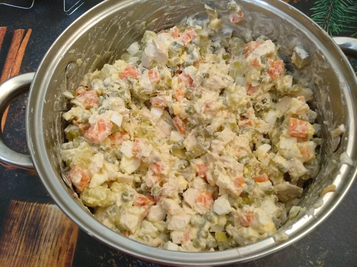 Оливье с курицей пошаговый рецепт с фото Салат ОЛИВЬЕ с куриной грудкой! Новогоднее меню Простые рецепты Дзен
