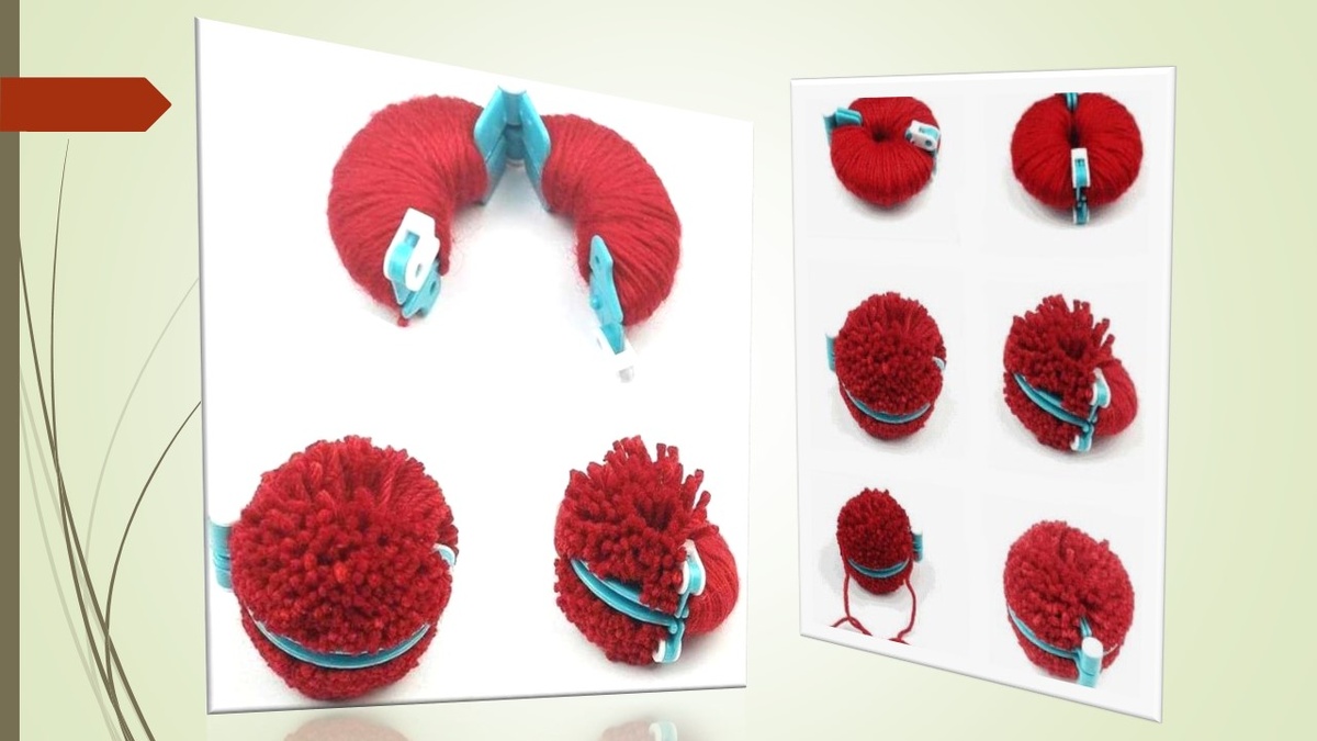 промышленные приспособления для изготовления помпонов.