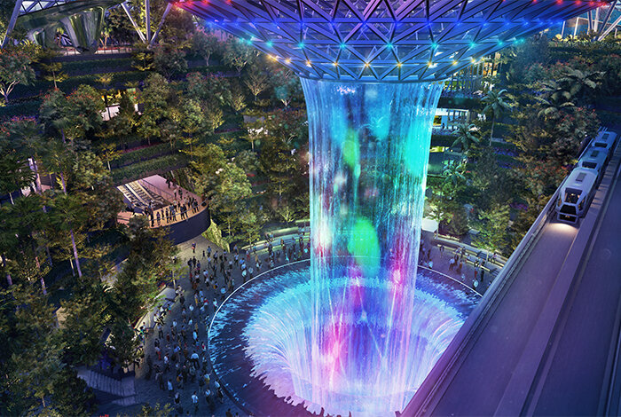 Водопад в терминале Jewel Changi  (Источник:  www.changiairport.com)