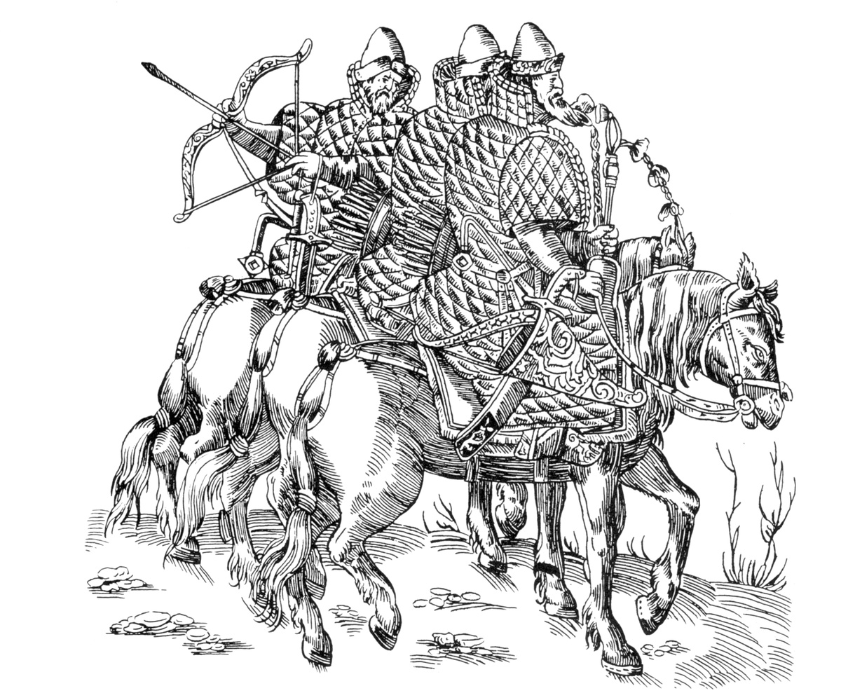 Конные воины-московиты. Немецкая гравюра. XVI в.