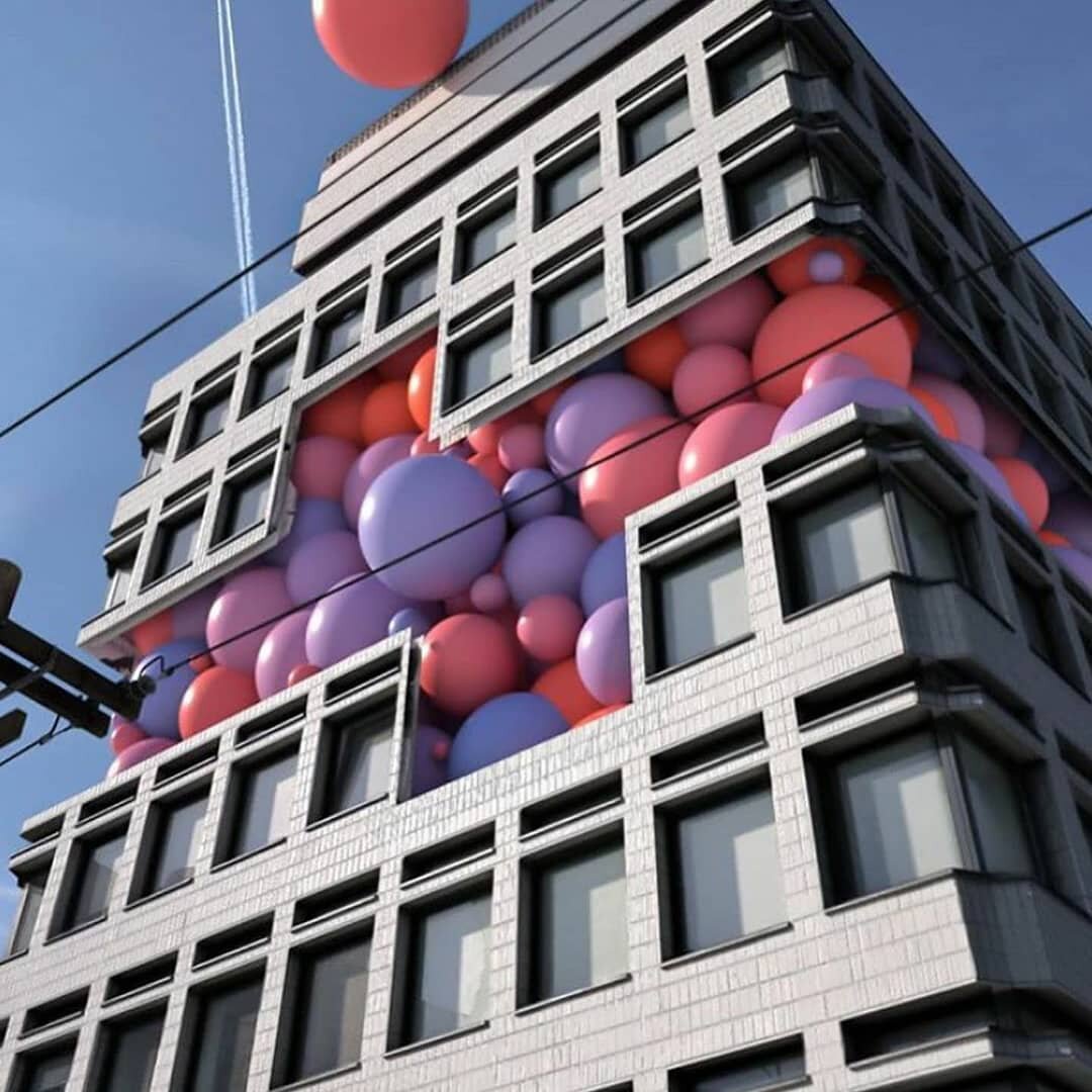 Для любителей сладкого - дом-коробка с разноцветными конфетами