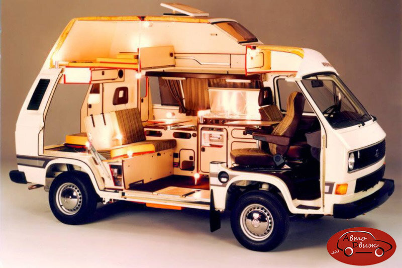 Автодом Volkswagen Transporter T3 «в разрезе»