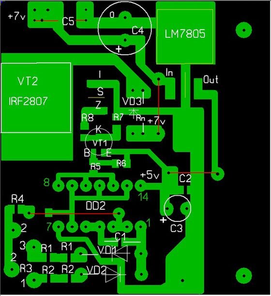 Печатная плата регулятора