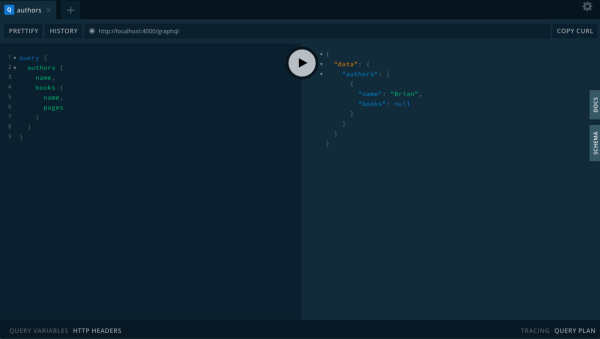 Для тестирования обновленной схемы посетите localhost:4000/graphql
