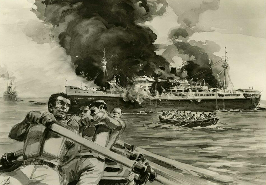 Советские моряки идут на спасение «Жоржа Филиппара»