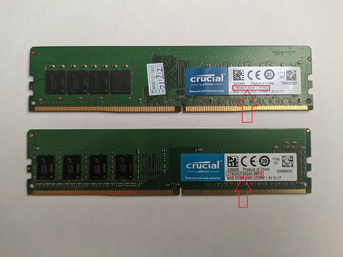 В маркировке буква D указывает на двухранковую память, а буква S на одноранговую