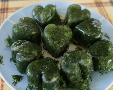 кубики зелени