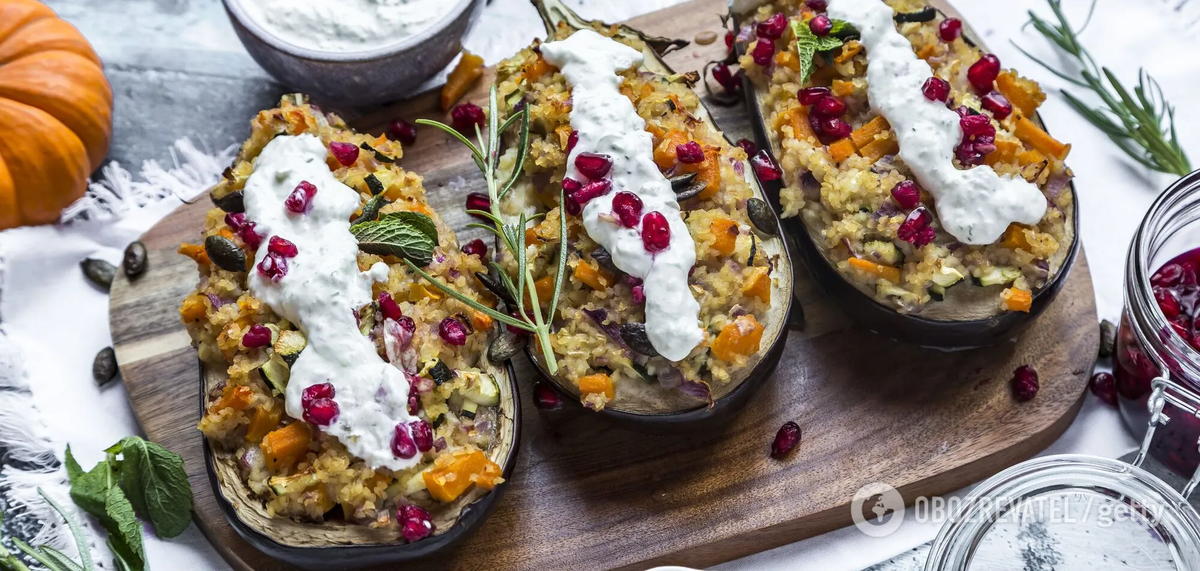 Запеченные баклажаны по-гречески 