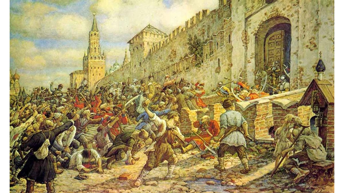 Войско болотникова под москвой картина лисснера