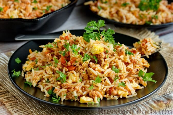 Рис с фаршем в духовке — рецепт с фото и видео