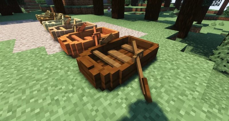 Номер 1 Better Vanilla Boats - Делает лодку намного обЪёмный текстуры