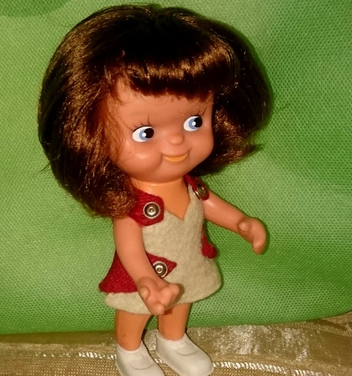 Кукла ГДР. Копытка. Маленькая винтажная кукла. Фото автора. 