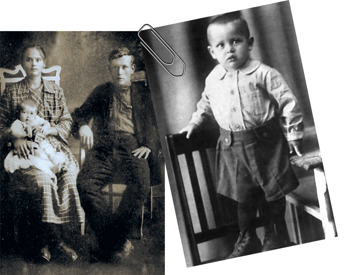 Василий Лановой в детстве с семьей