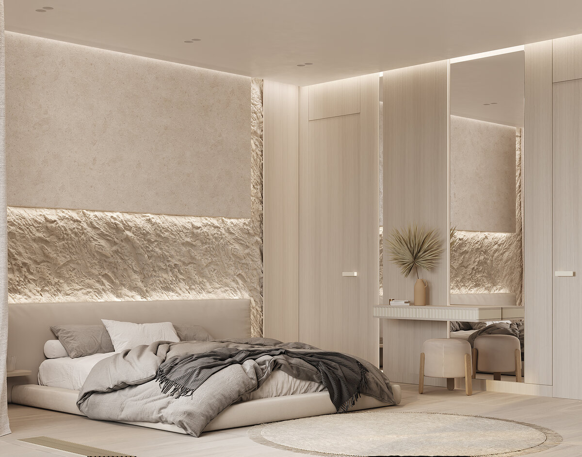 Кровать в восточном стиле является прекрасной основой данного  интерьера.