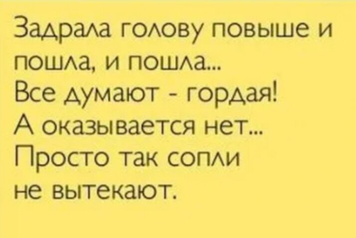 В тяжёлый жизненный момент главное не ронять соплей 😁( взято из Яндекс картинки ) 